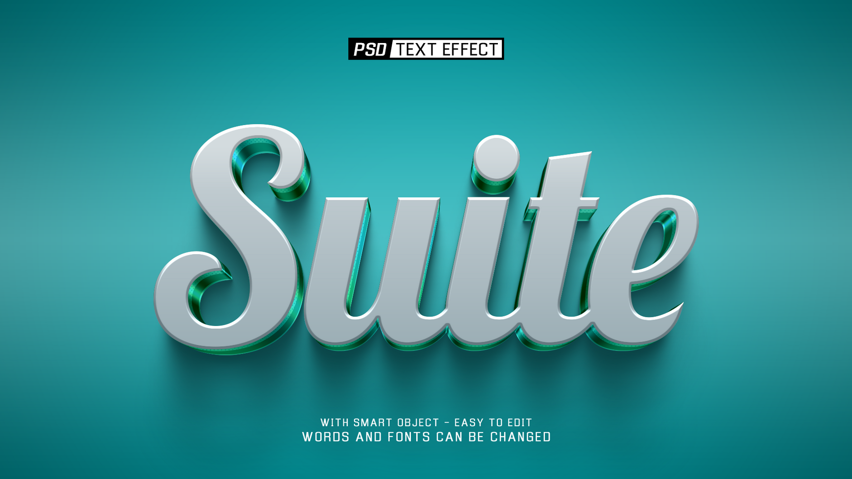 suite 3d text effect psd