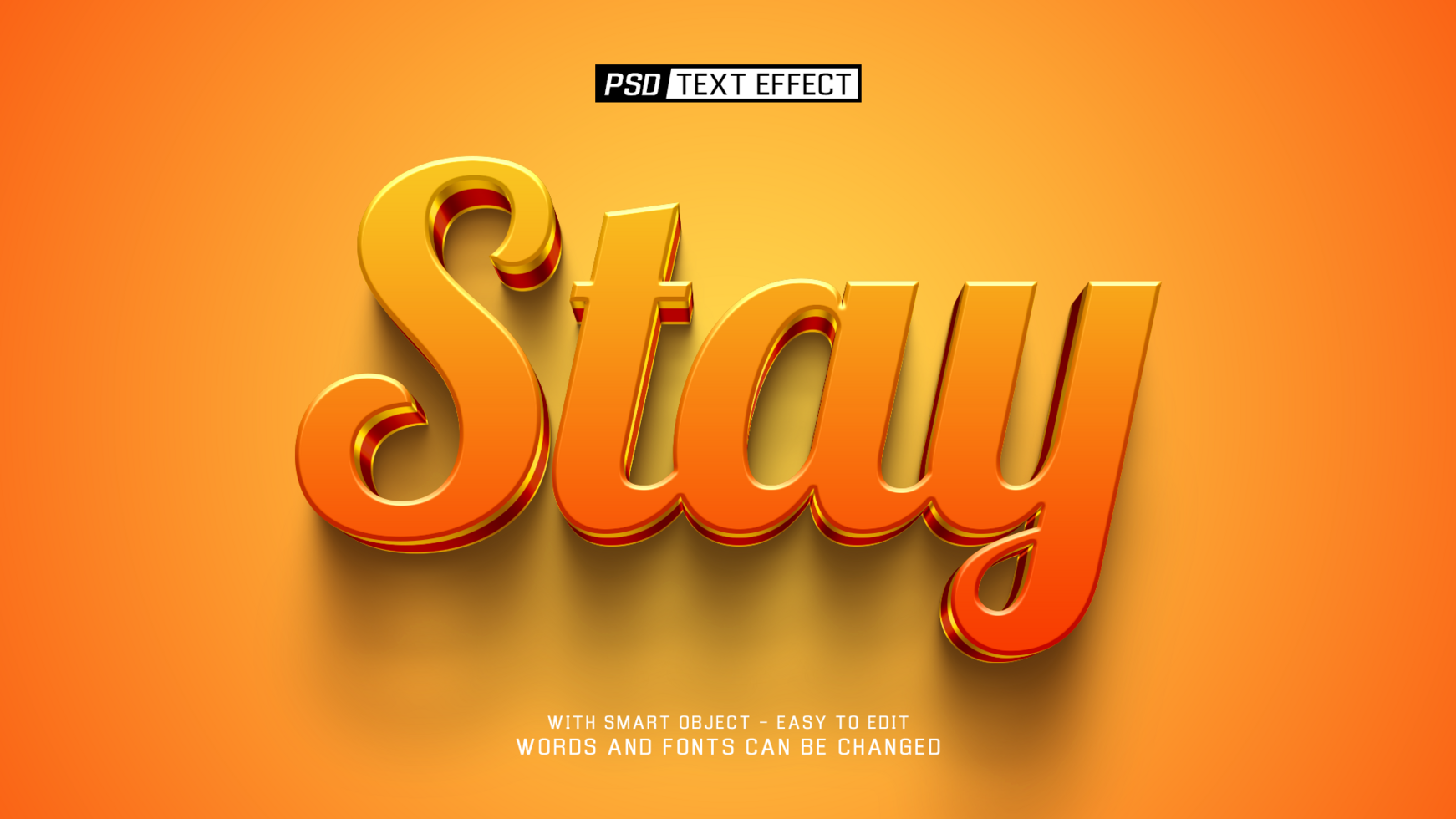 stay fashion text effect psd