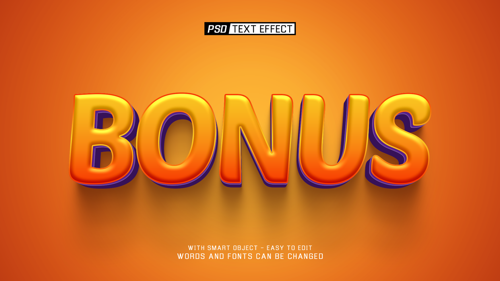 bonus 3d text effect psd