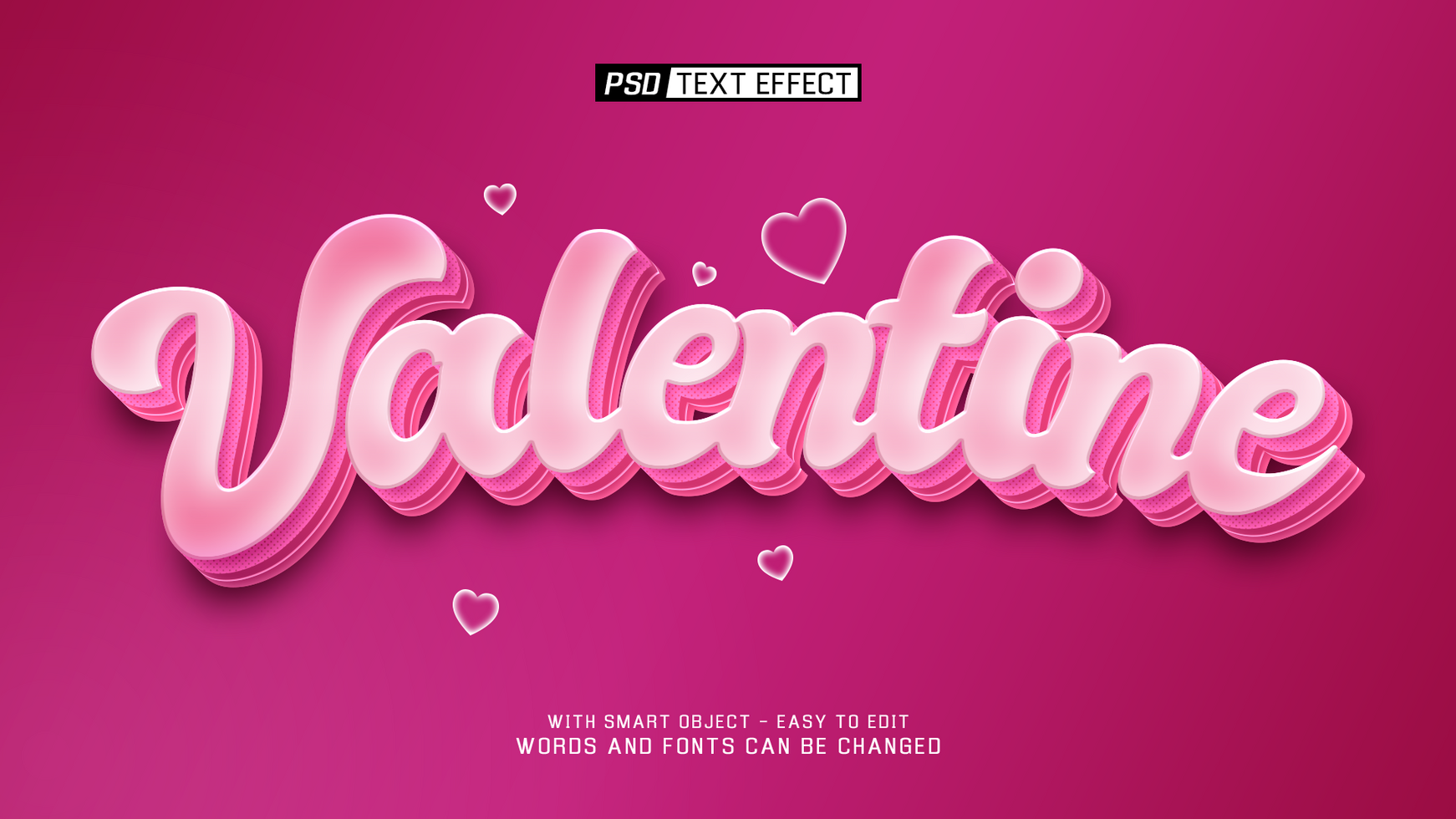 valentine text effect psd