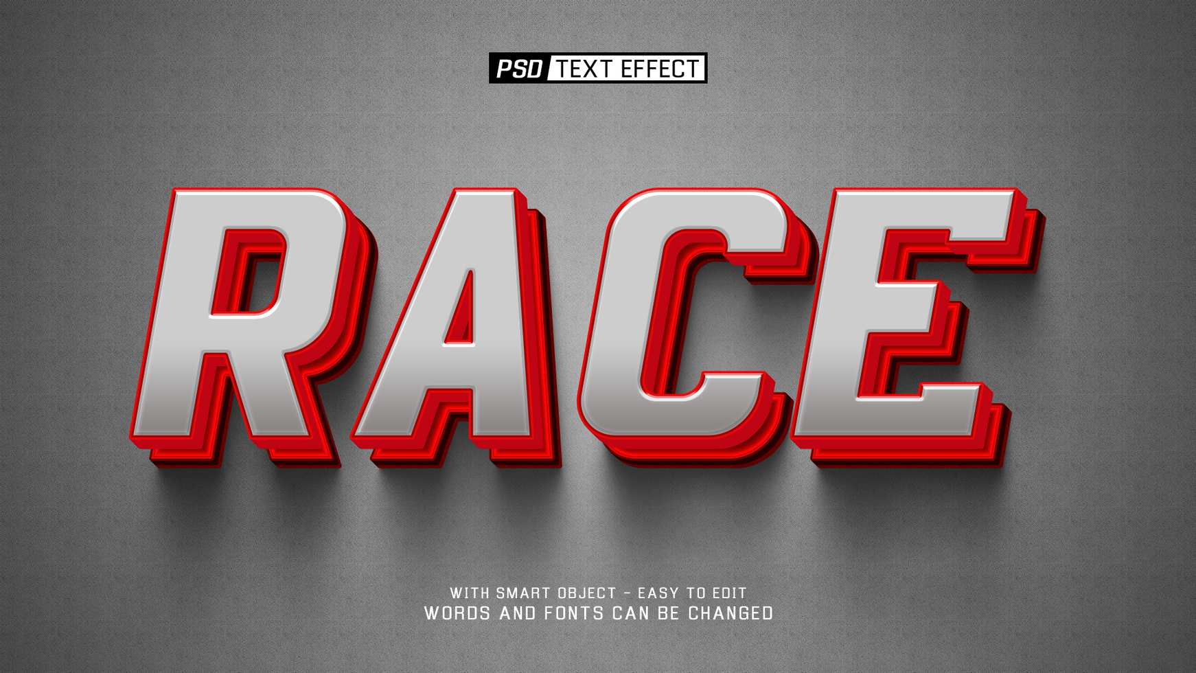 race text effect psd