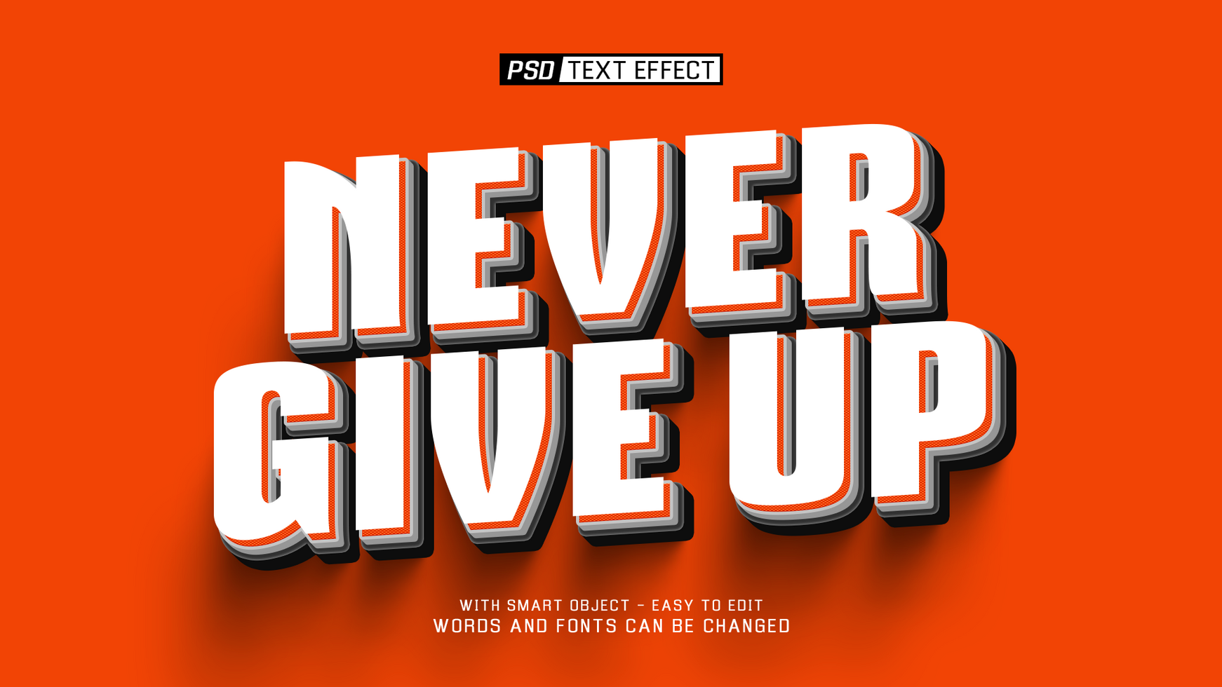 never give up psd