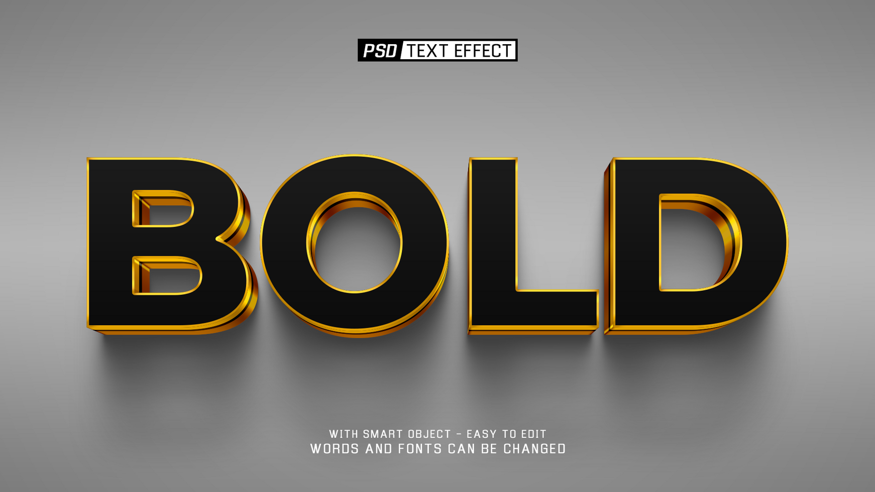bold text effect psd