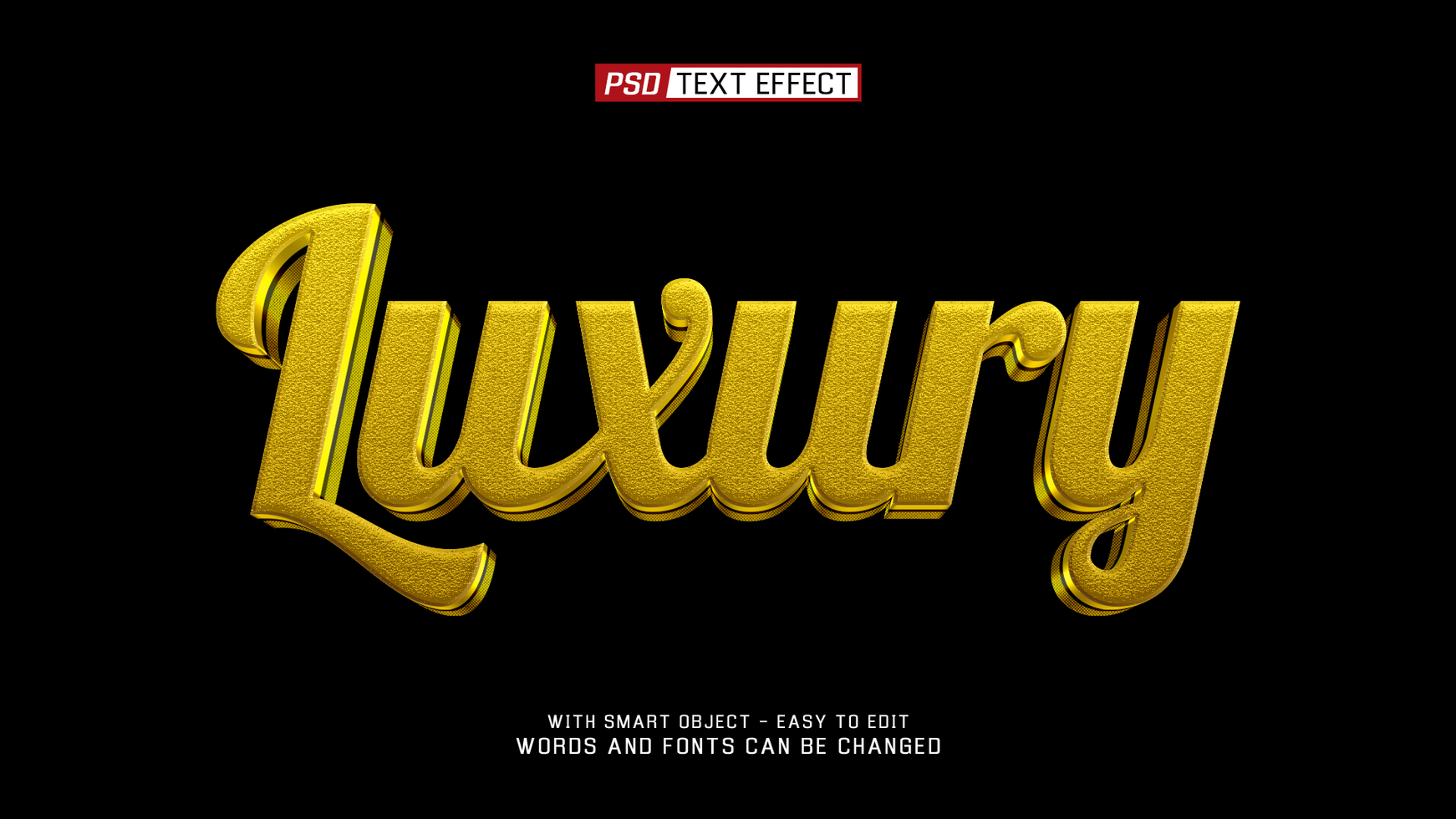 luxury 3d text effect psd