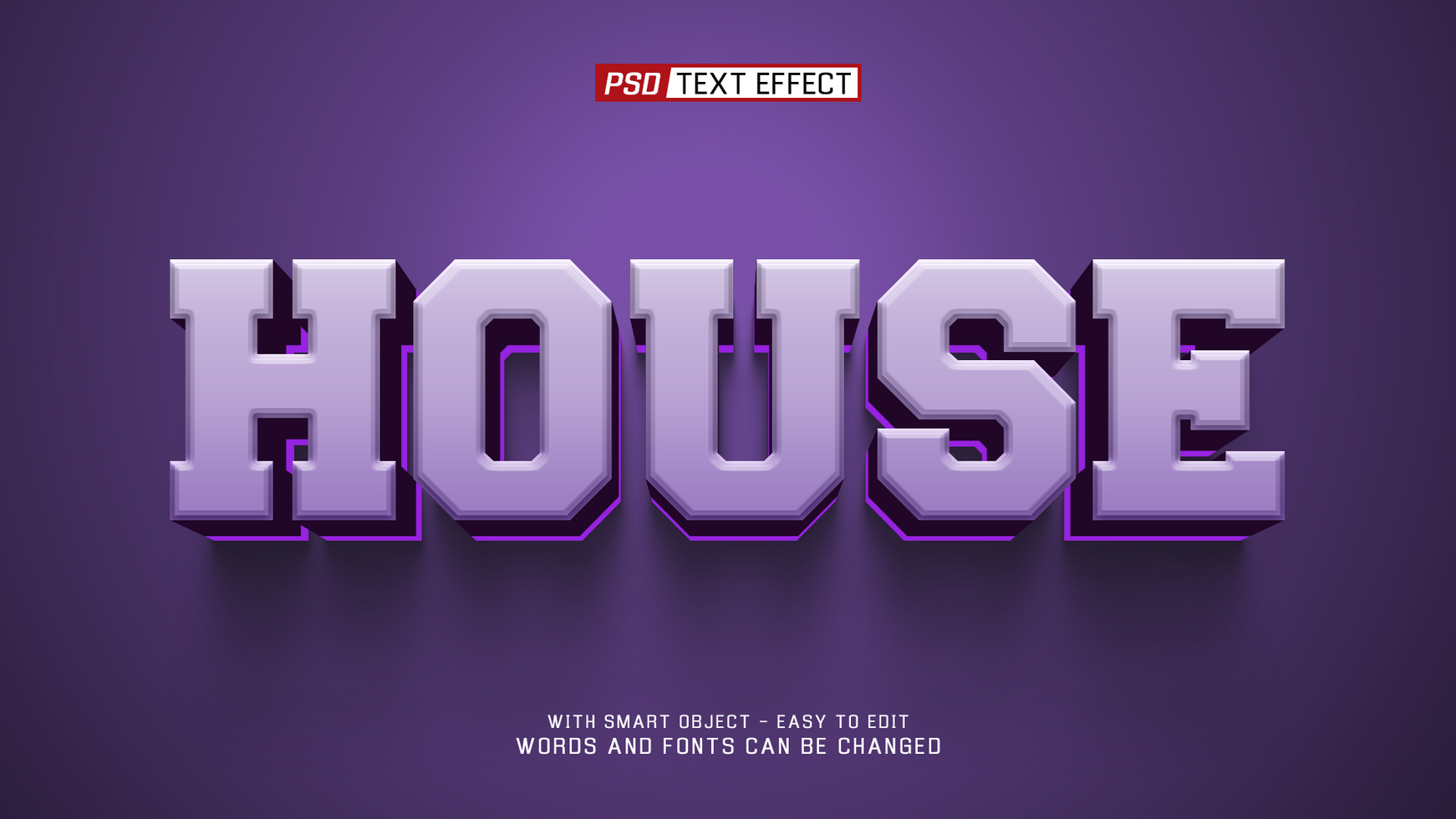 house text effect psd