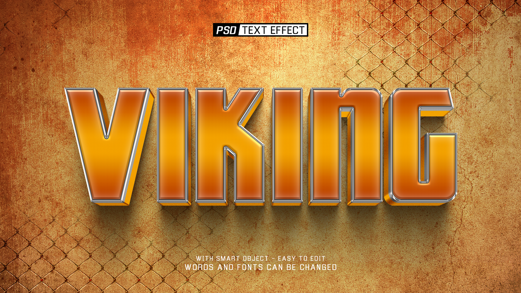 viking text effect psd
