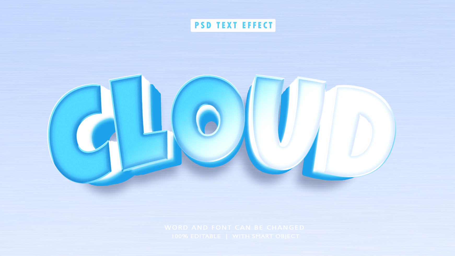 Cloud Editable Text Effects psd
