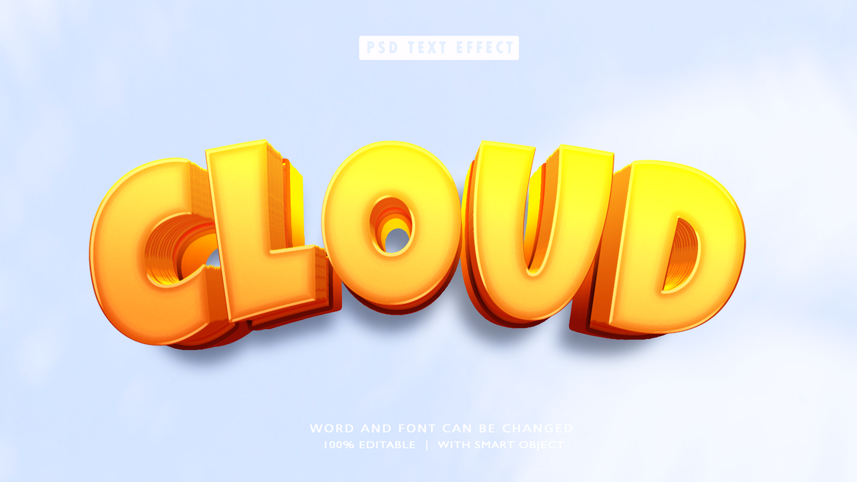 Cloud Editable Text Effects psd
