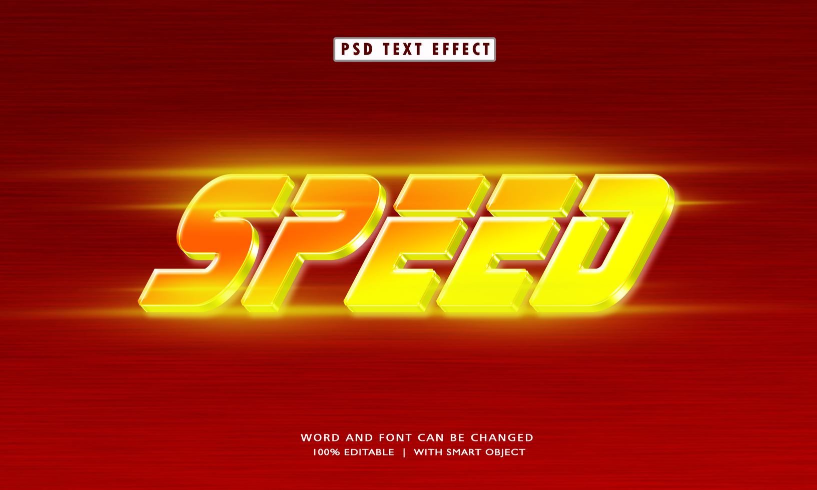 Speed 3D Editable Text Effects psd