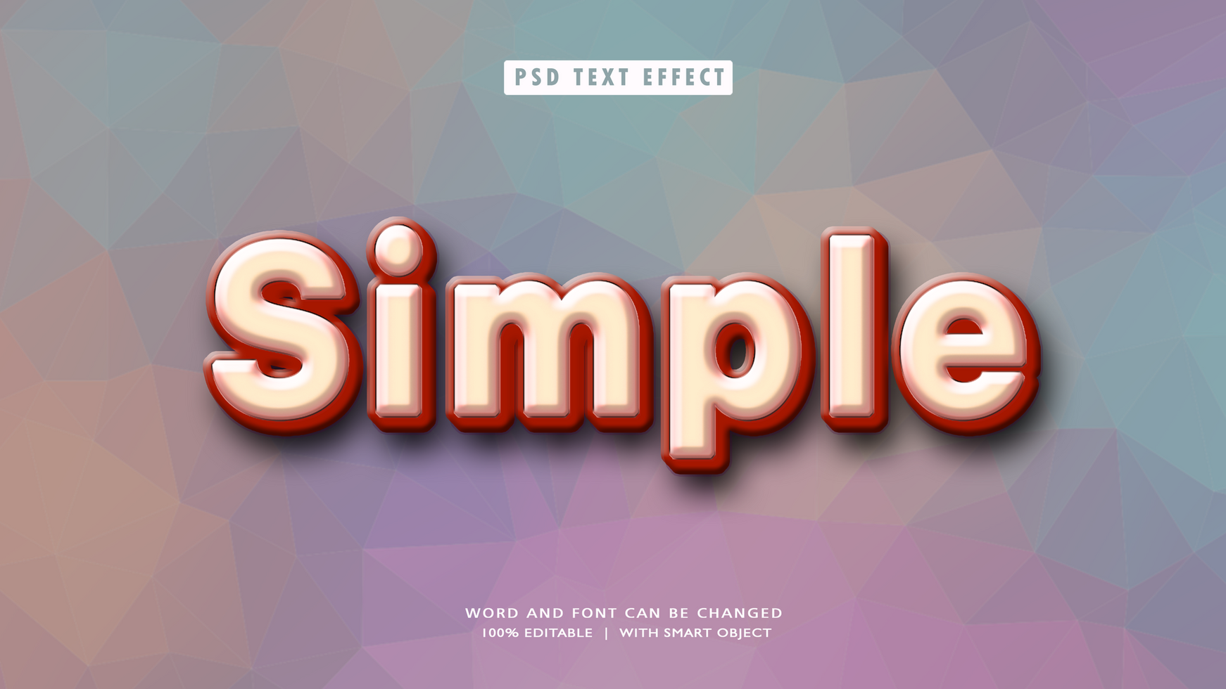 Simple 3D Editable Text Effects psd