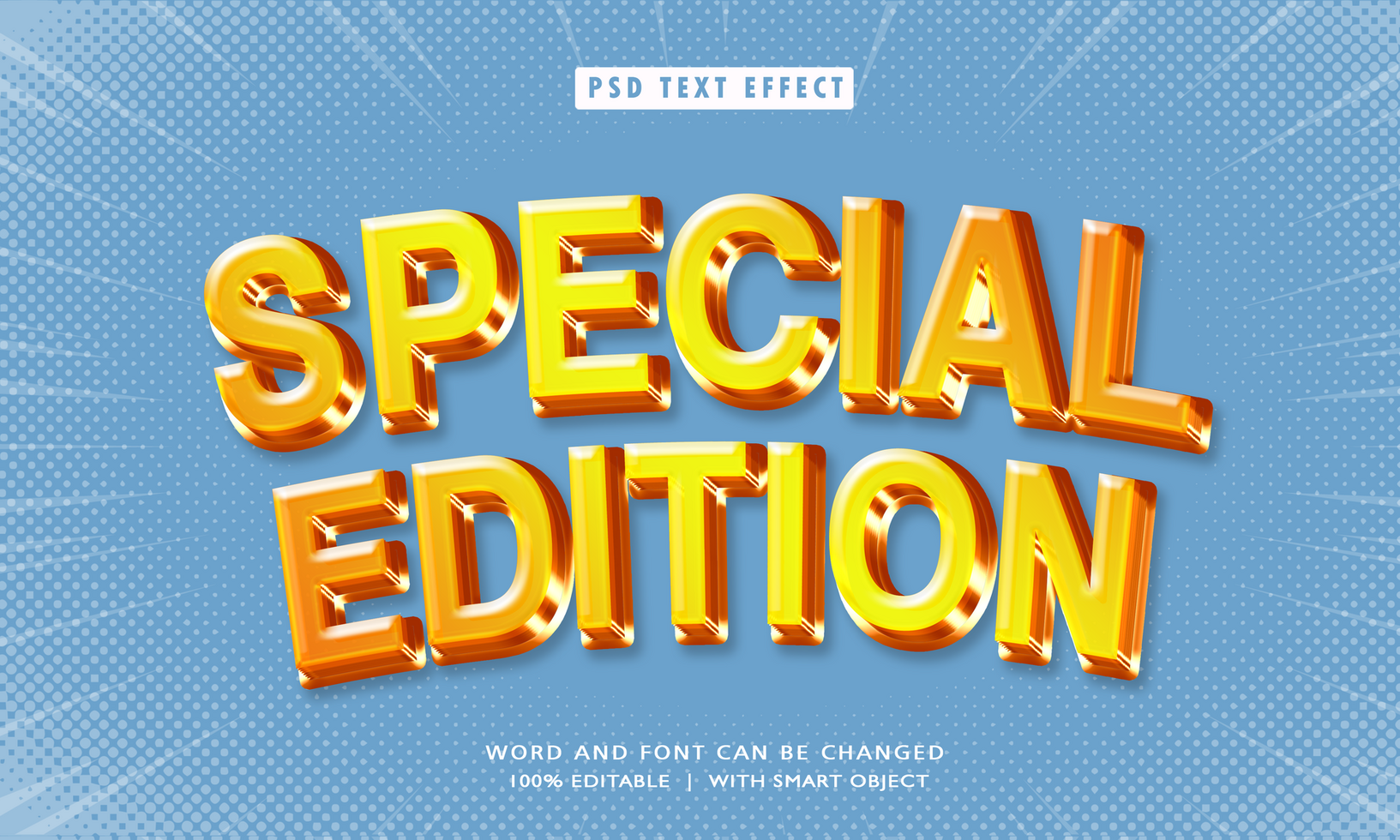 Special Edition 3D Editable Text Effects psd