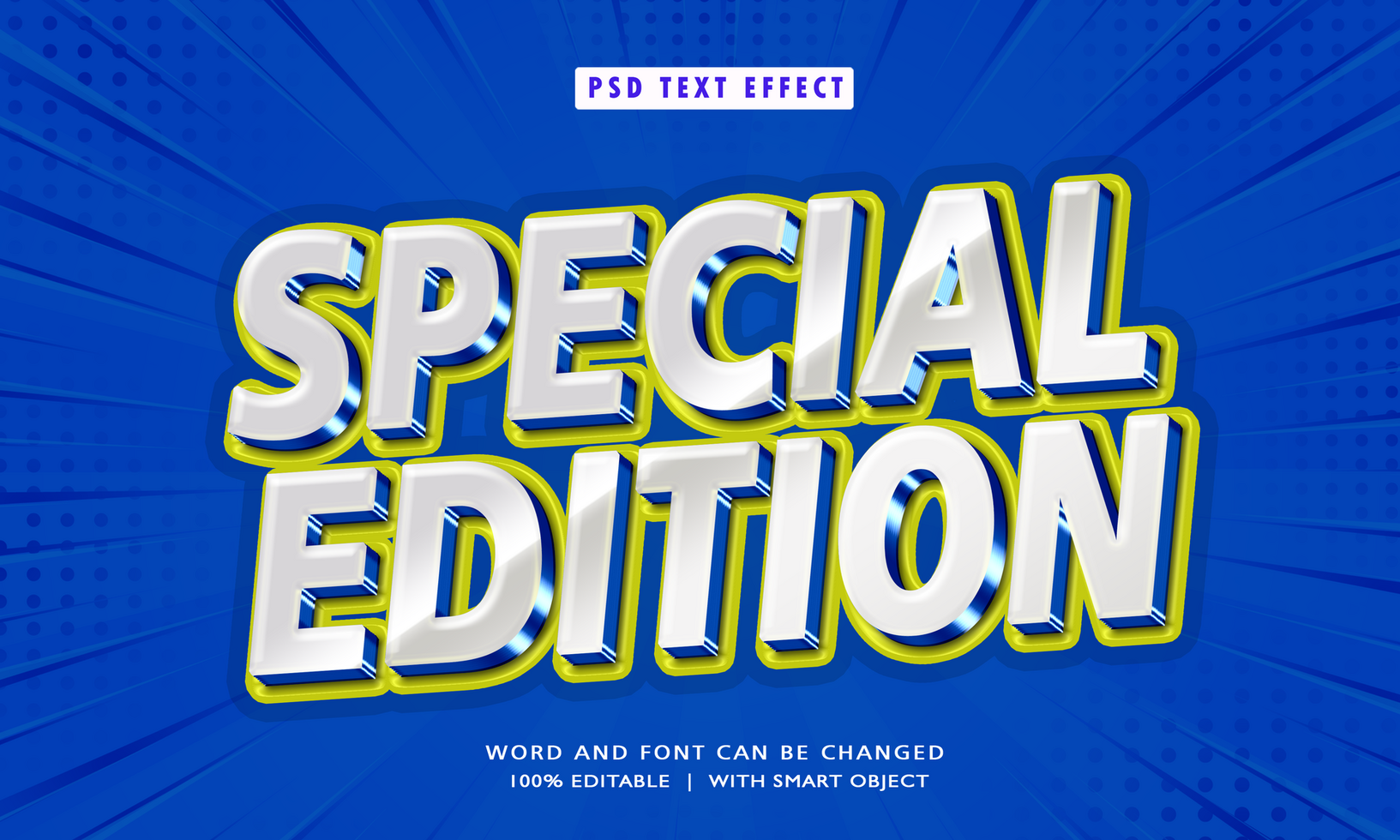 Special Edition 3D Editable Text Effects psd