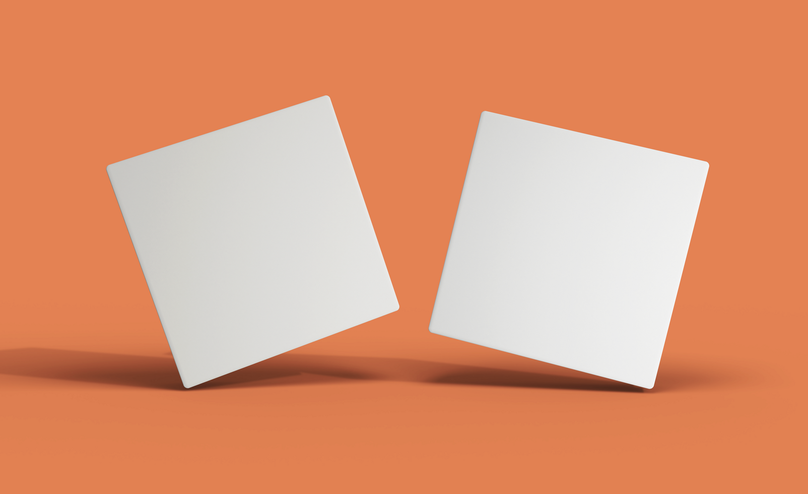 Square box mockup design psd