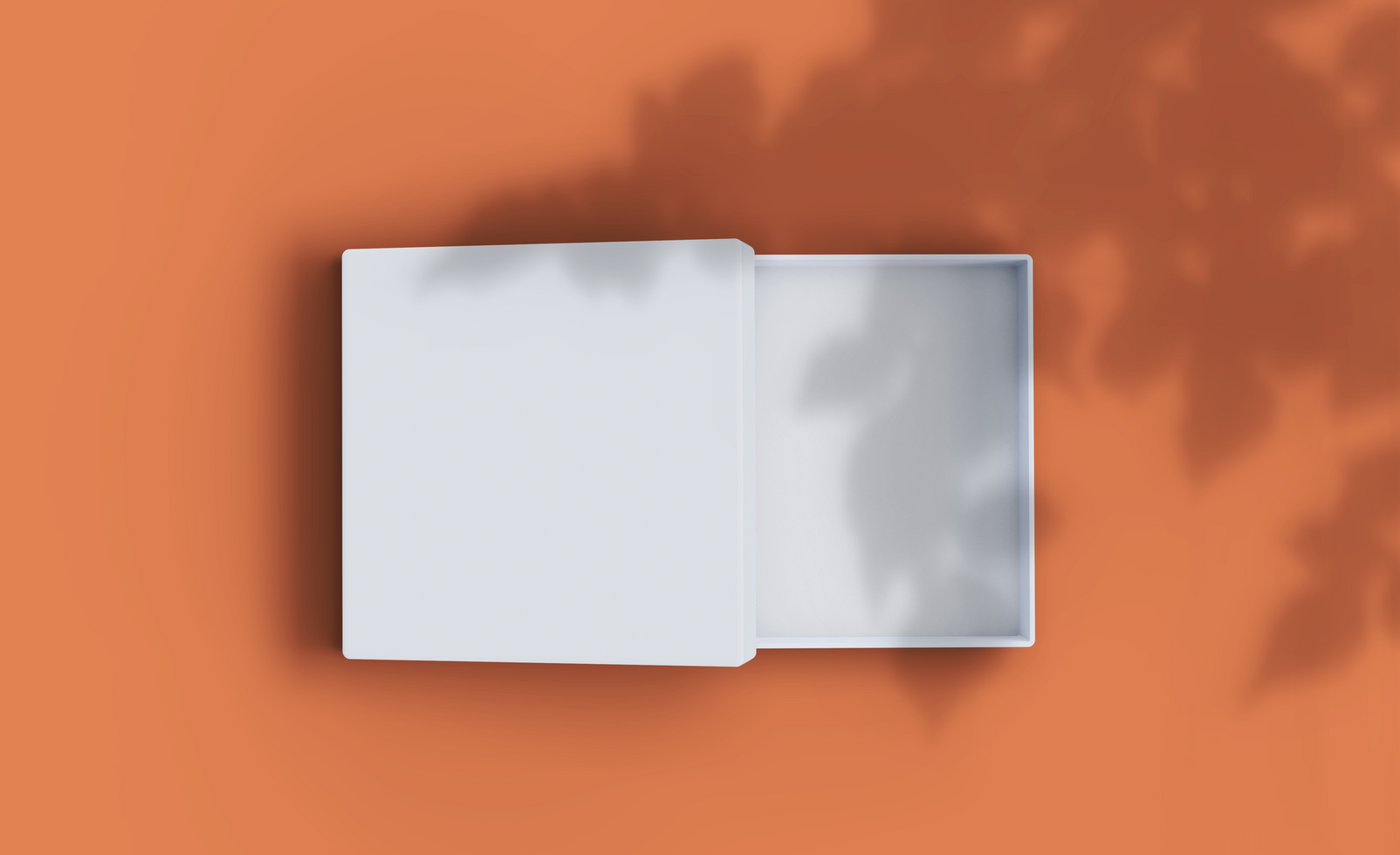 Square box mockup design psd