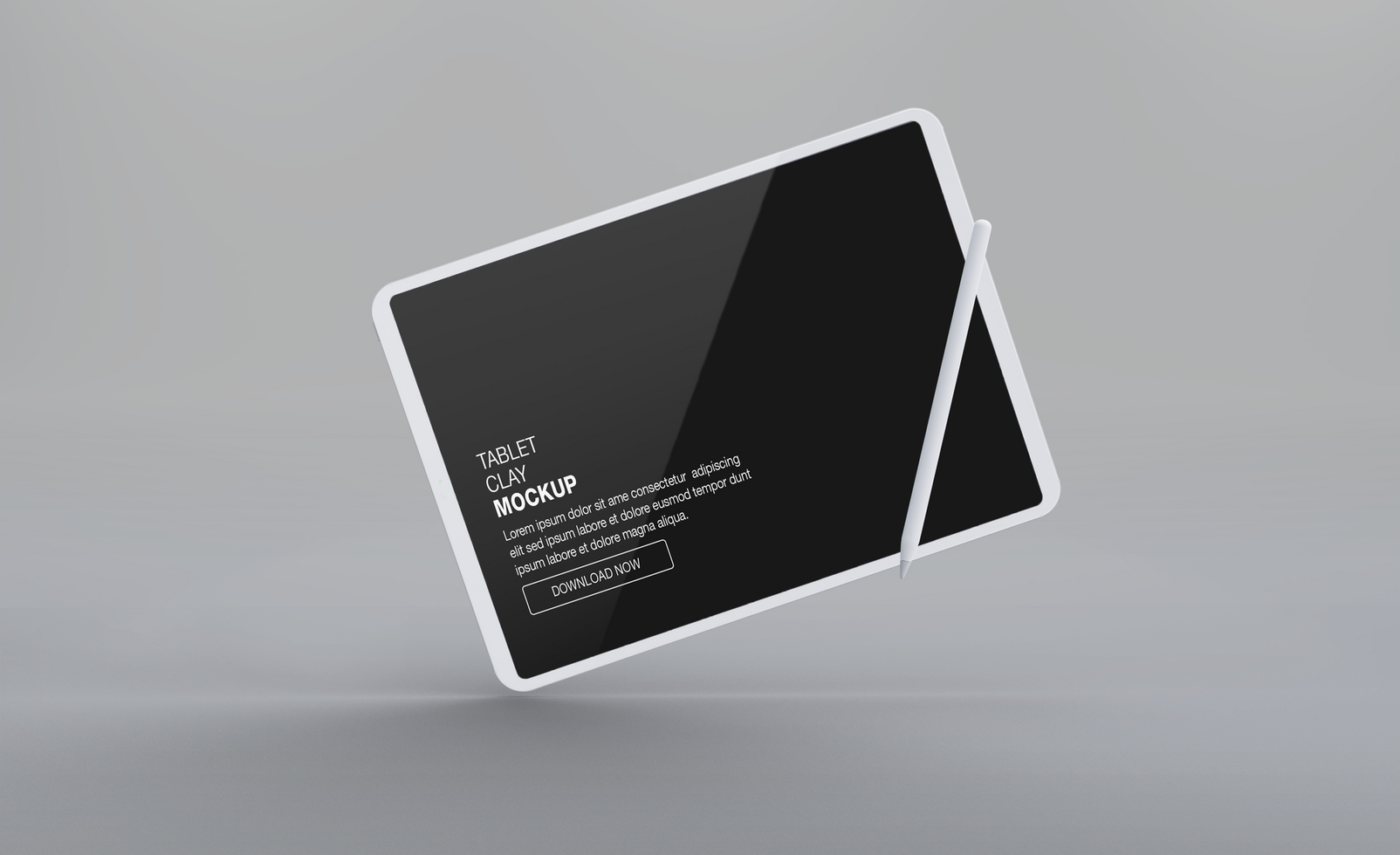 clay tablet pad mockup design psd