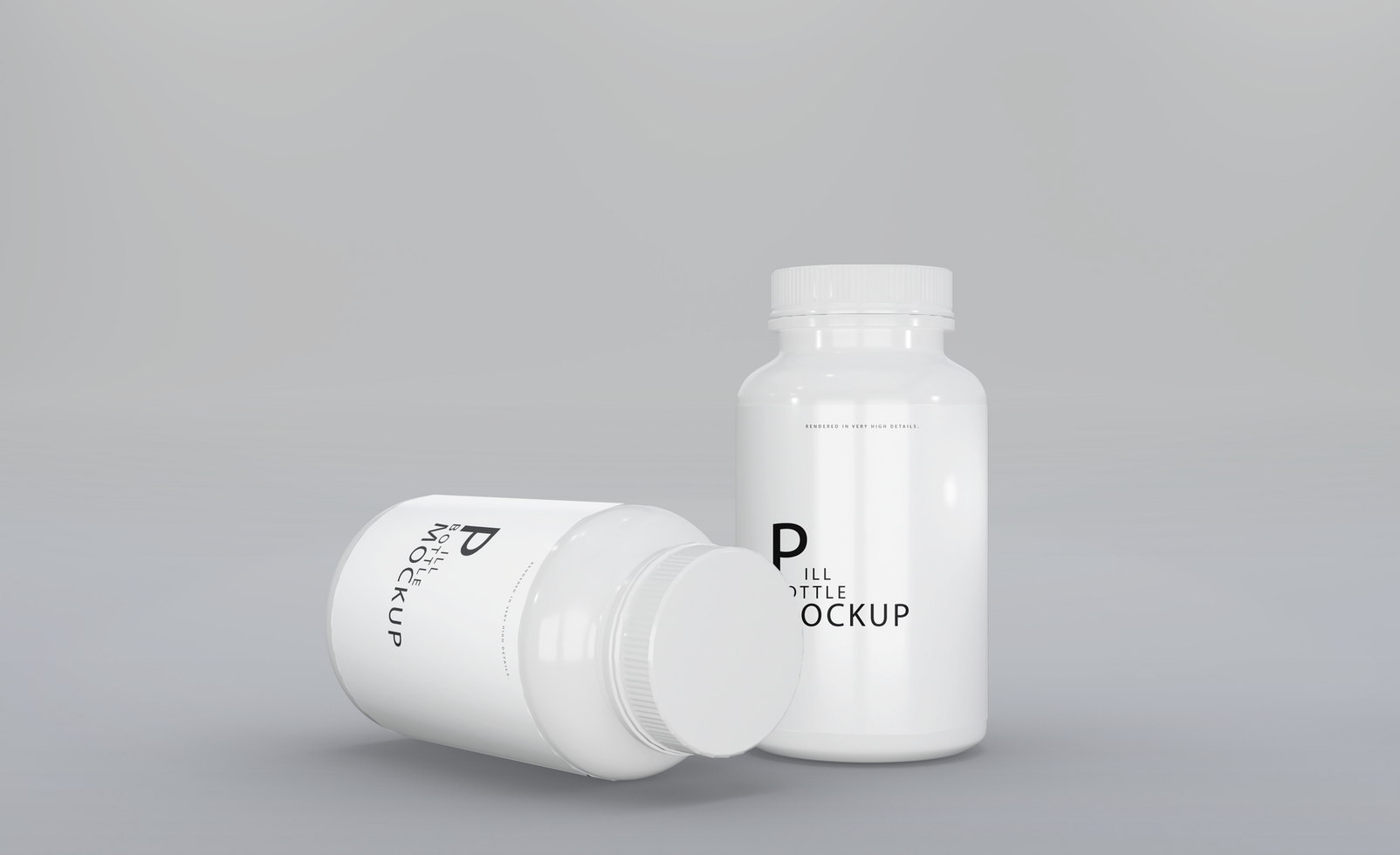 3d realistic render pill box mockup design psd
