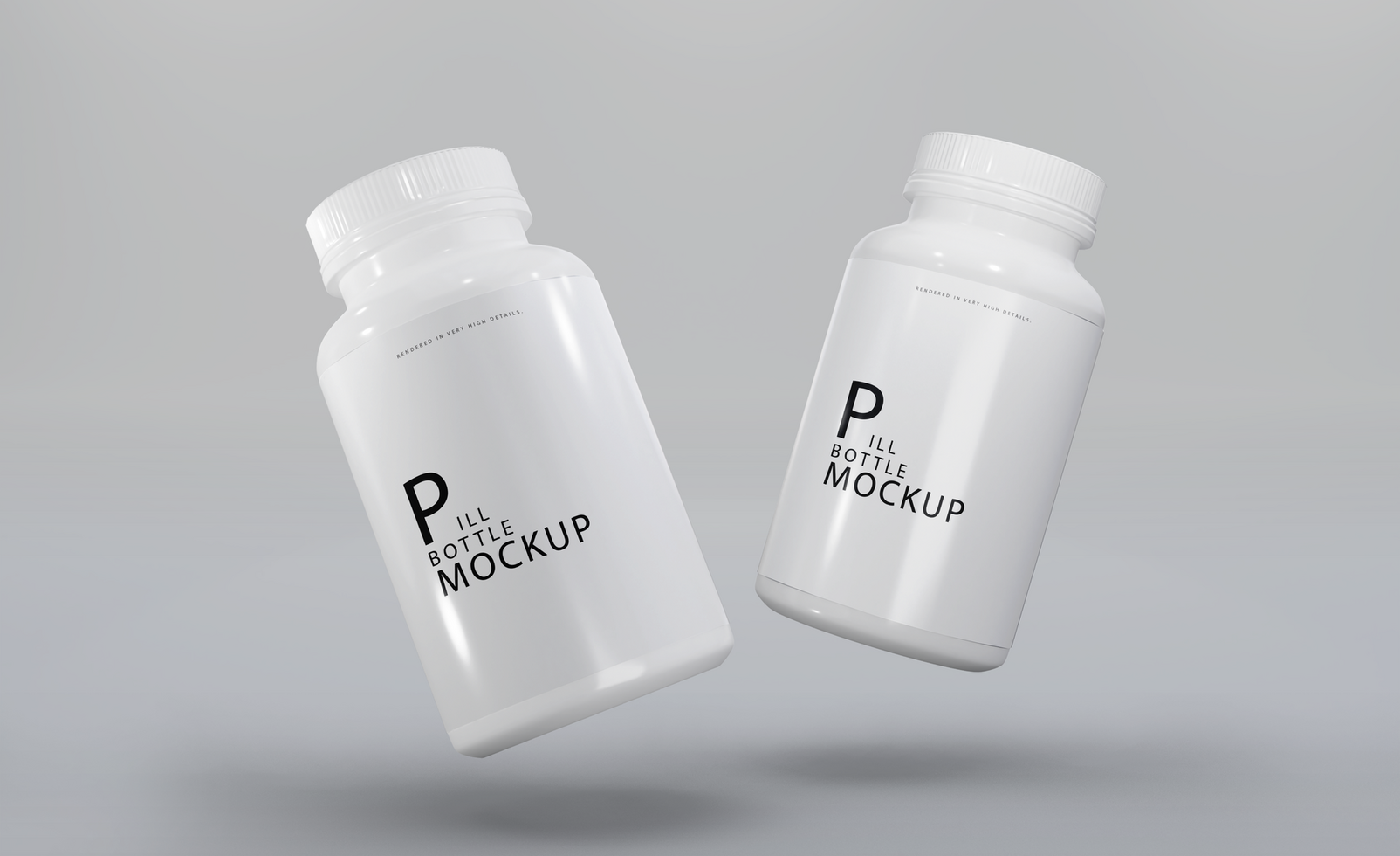 3d realistic render pill box mockup design psd
