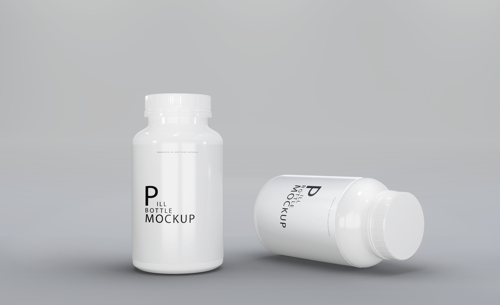 3d realistic render pill box mockup design psd