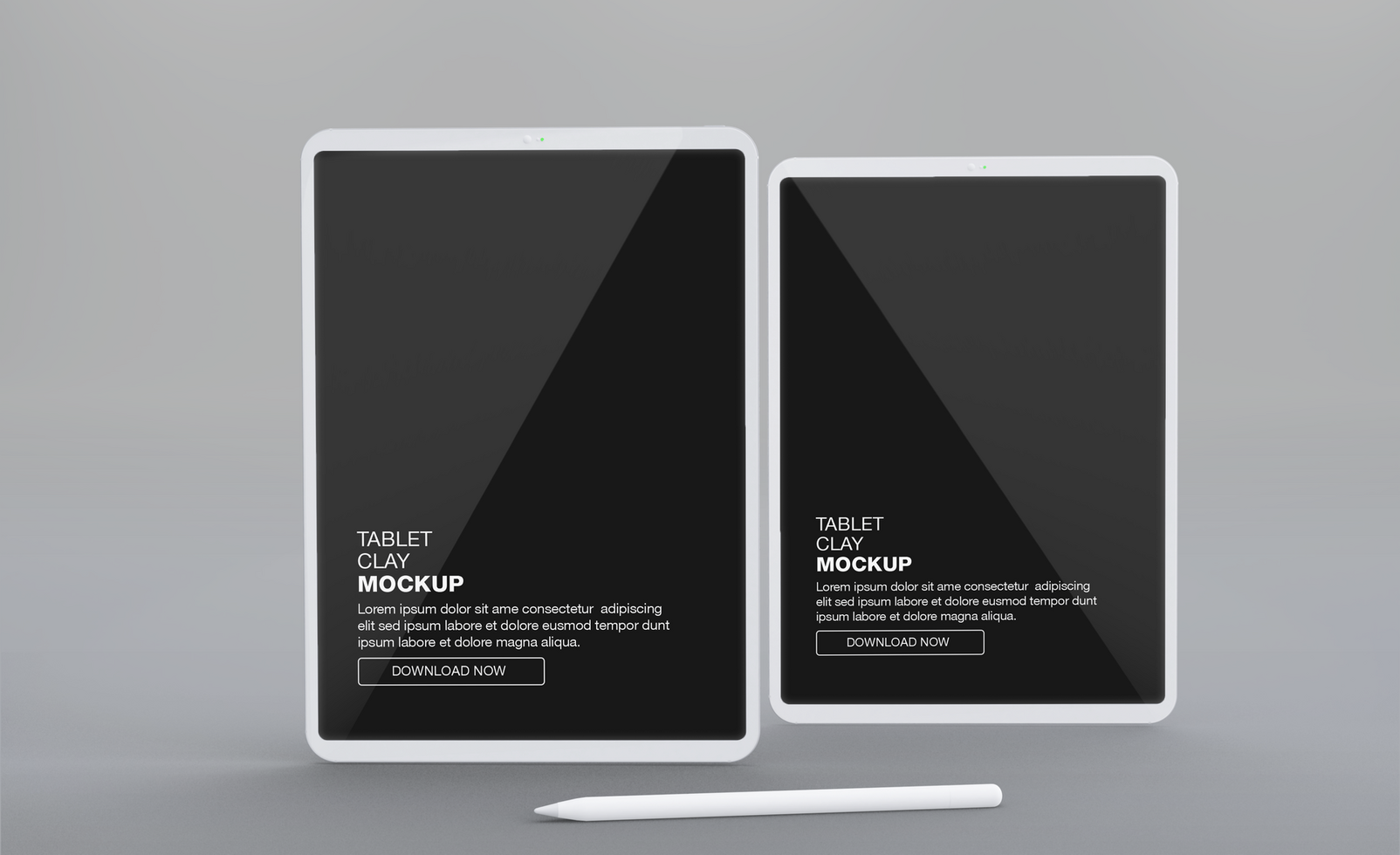 Realistic clay pad mockup design psd