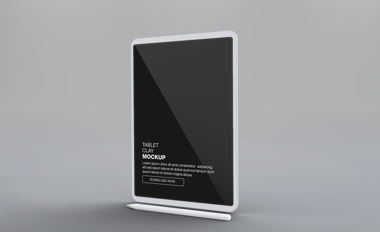 Realistic clay pad mockup design psd