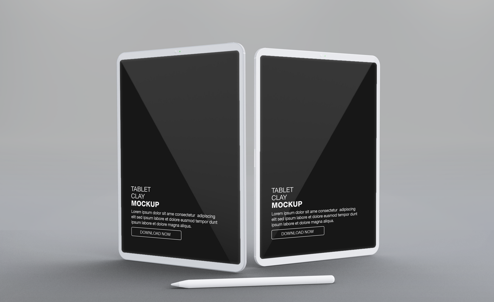 Realistic clay pad mockup design psd