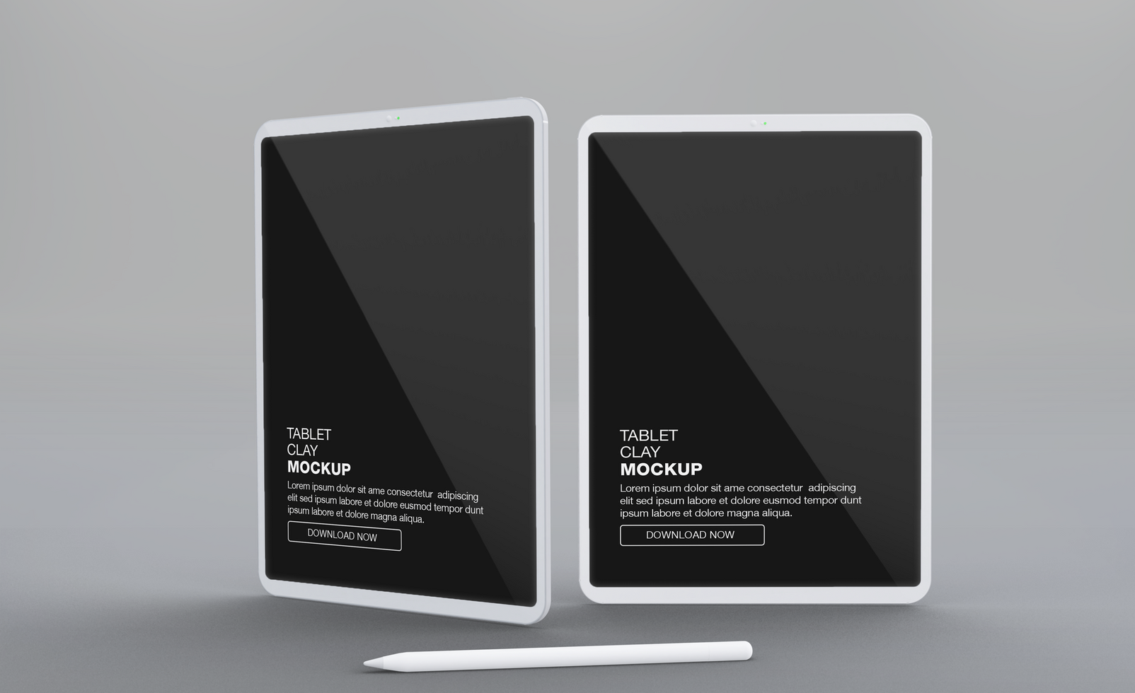 Realistic clay pad mockup design psd