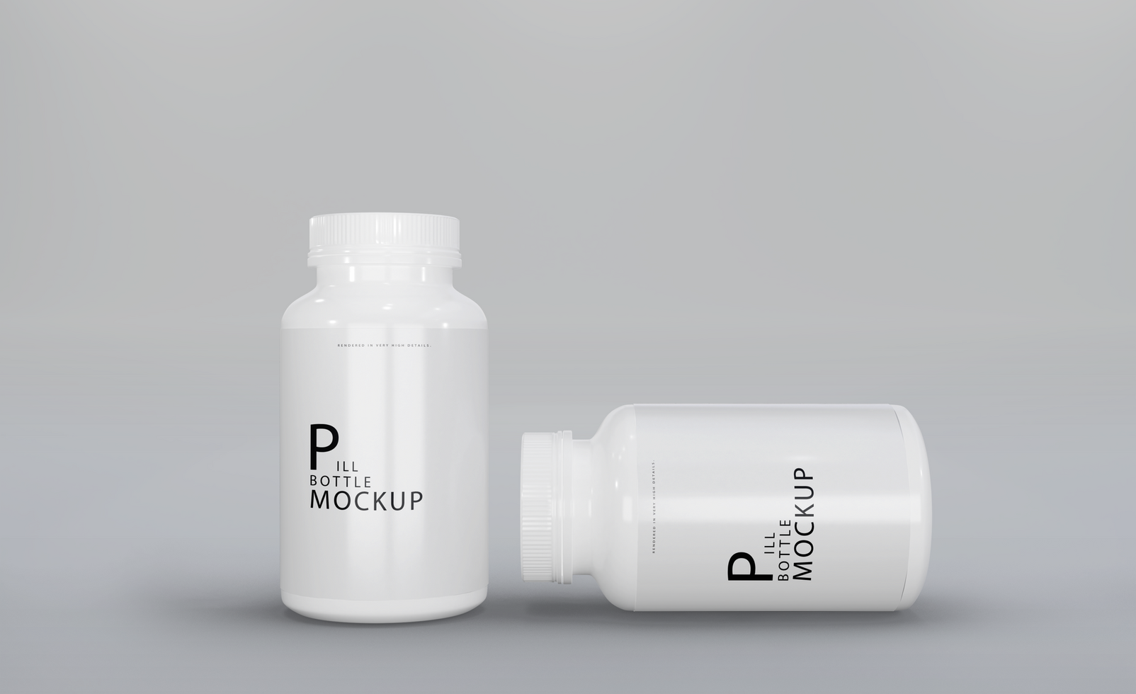 3d realistic render pill box mockup design psd