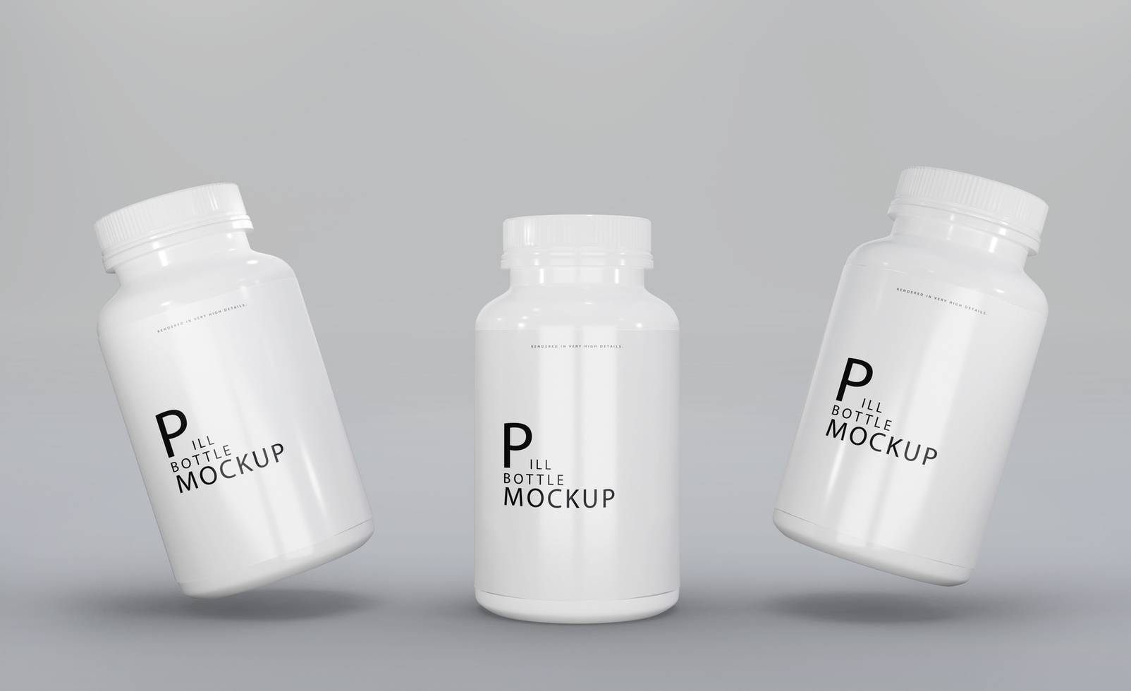 3d realistic render pill box mockup design psd