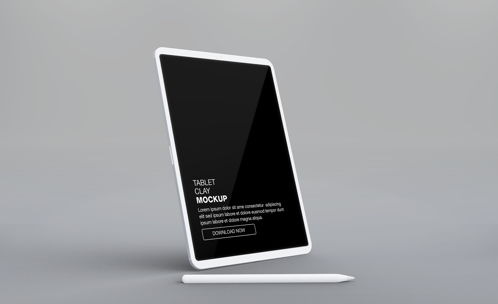 Realistic clay pad mockup design psd