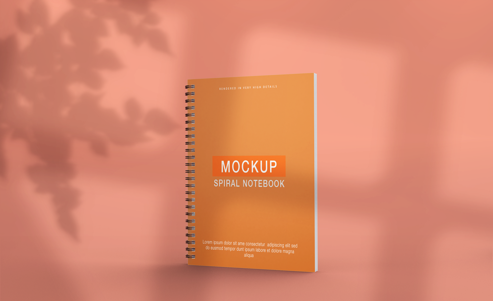 3d rendering notebook mockup psd