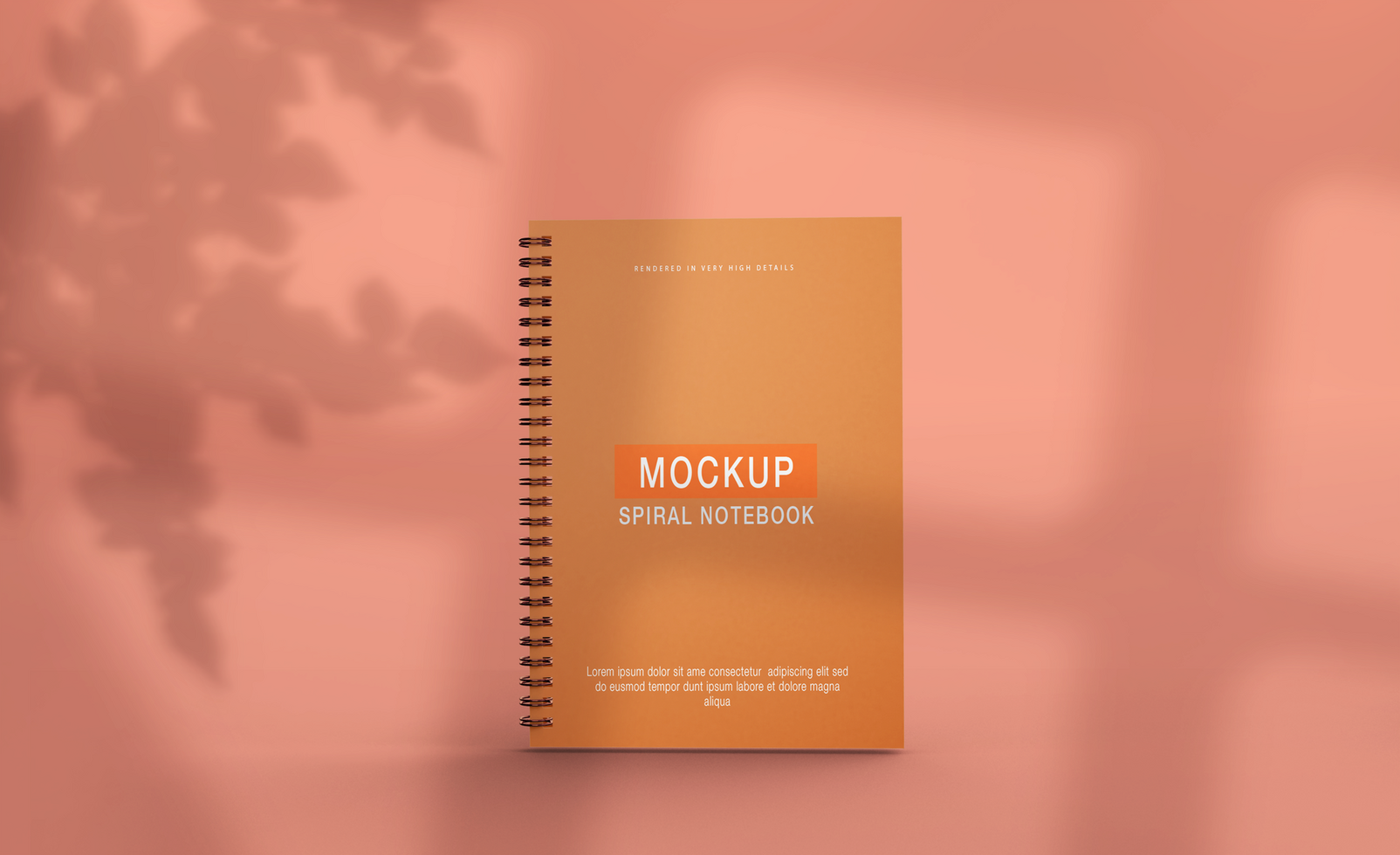 3d rendering notebook mockup psd