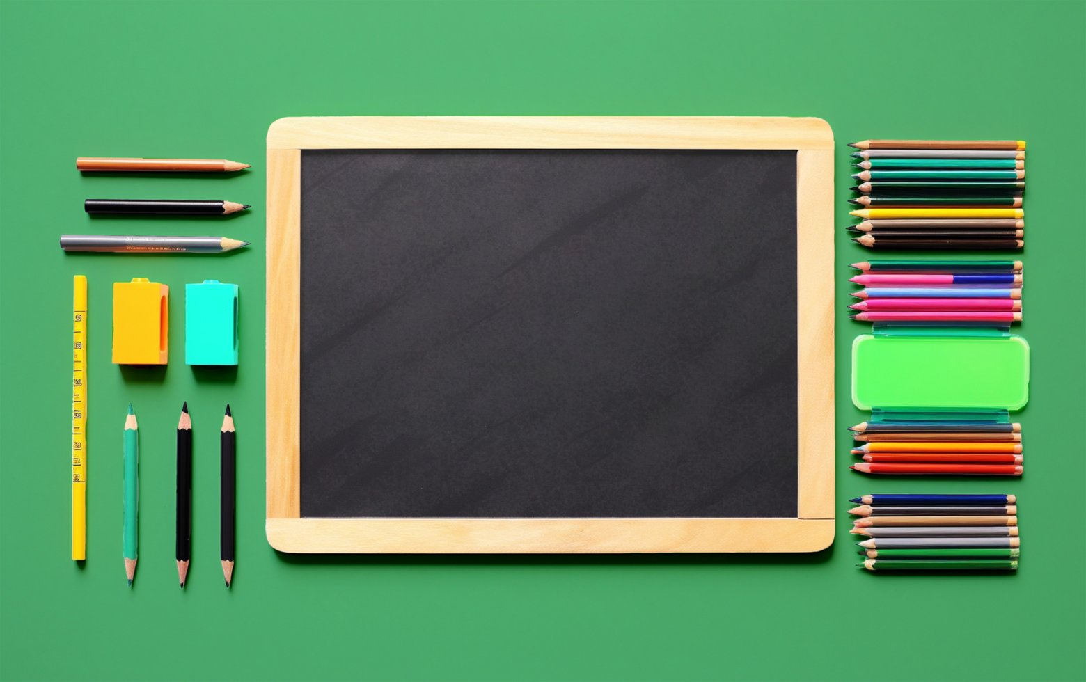 front view of chalkboard mockup design psd