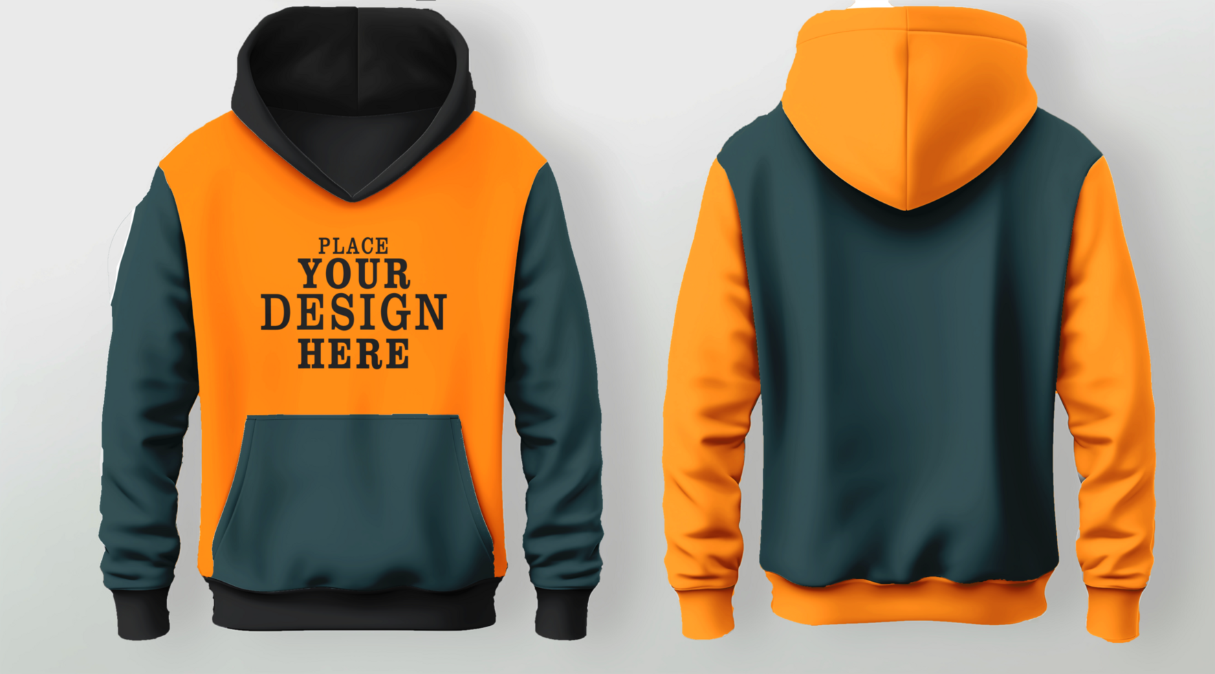 Editable realistic hoodie mockup design psd