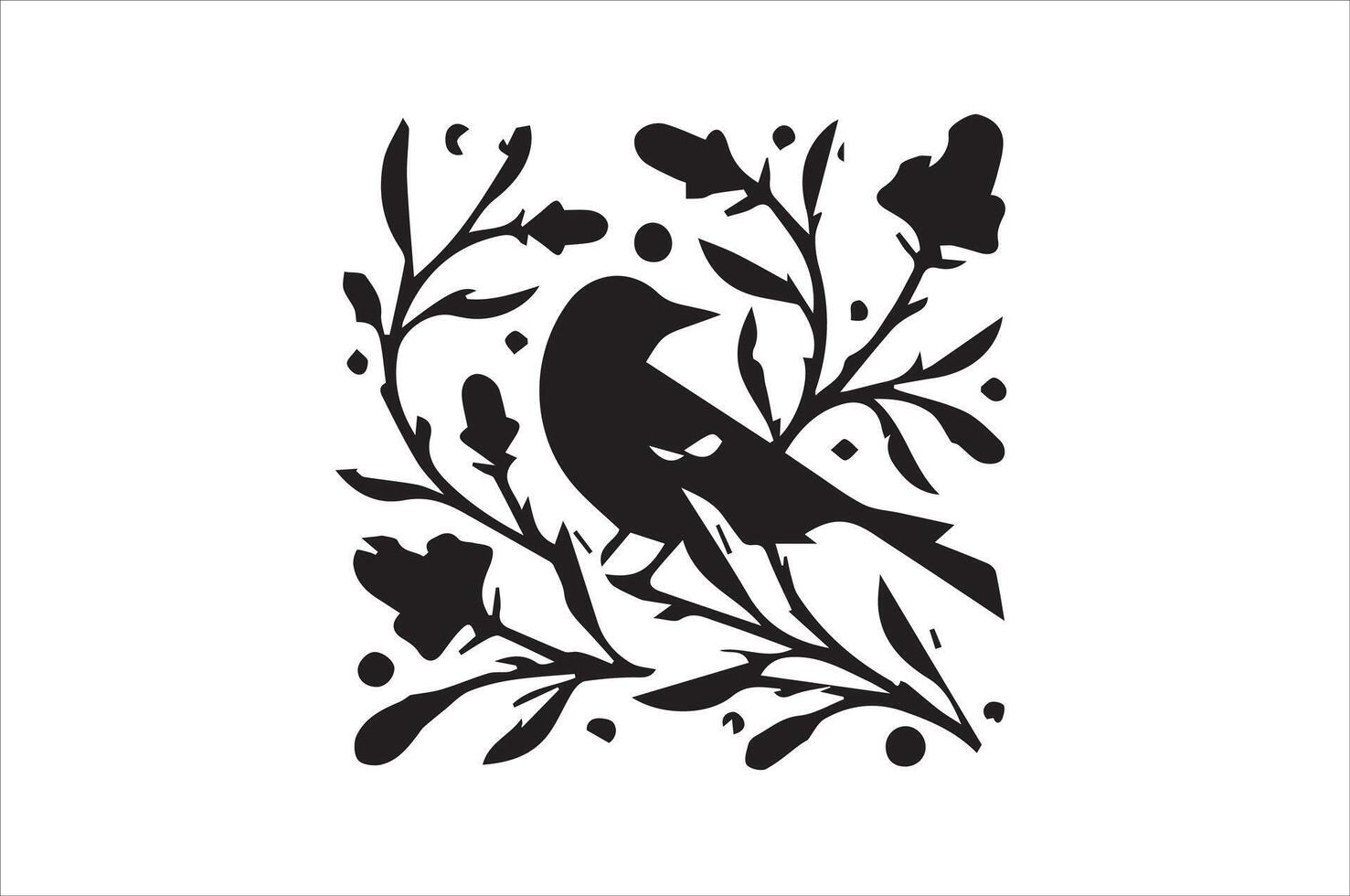 Print bird illustrations. vector