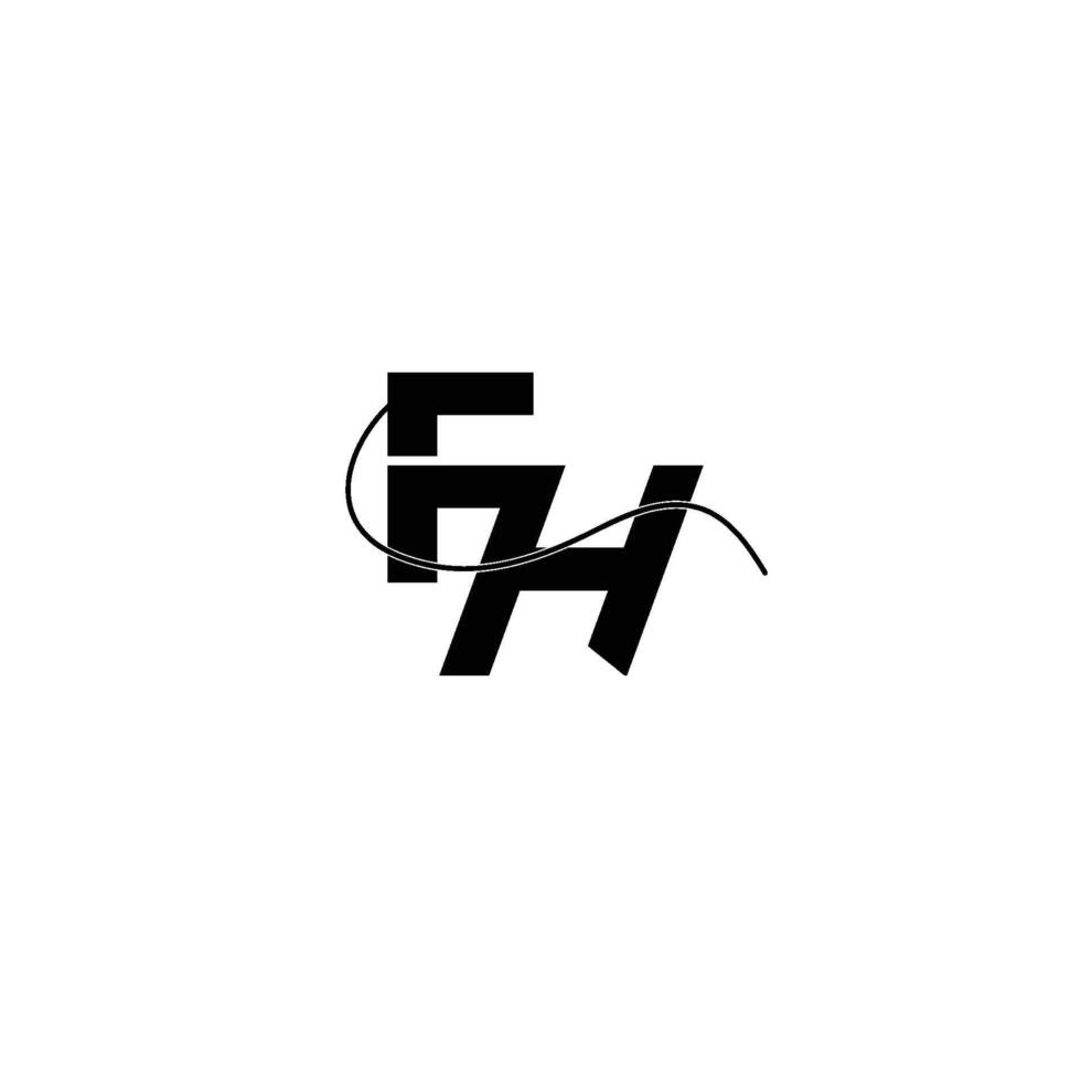 FH initial letter logo design vector