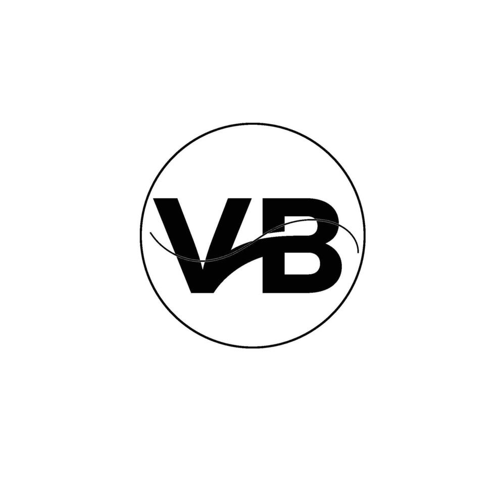 VB initial letter logo design vector
