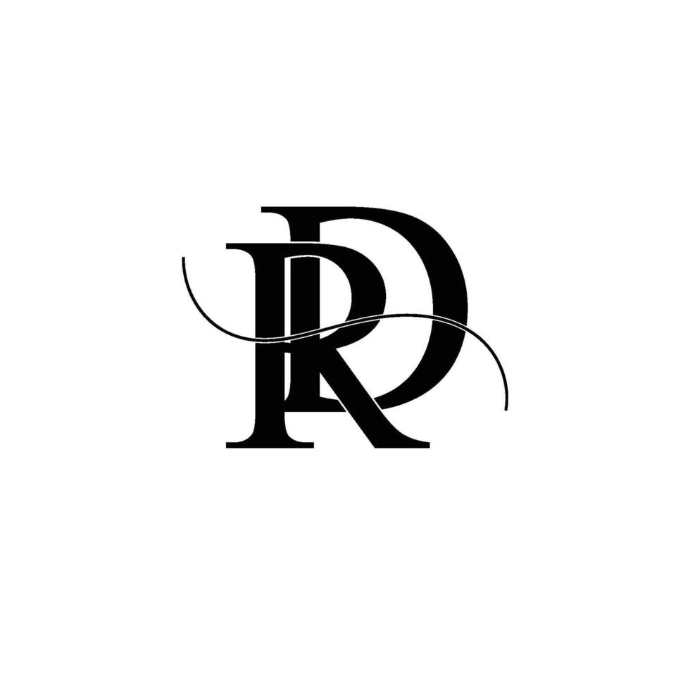 DR initial letter logo design vector