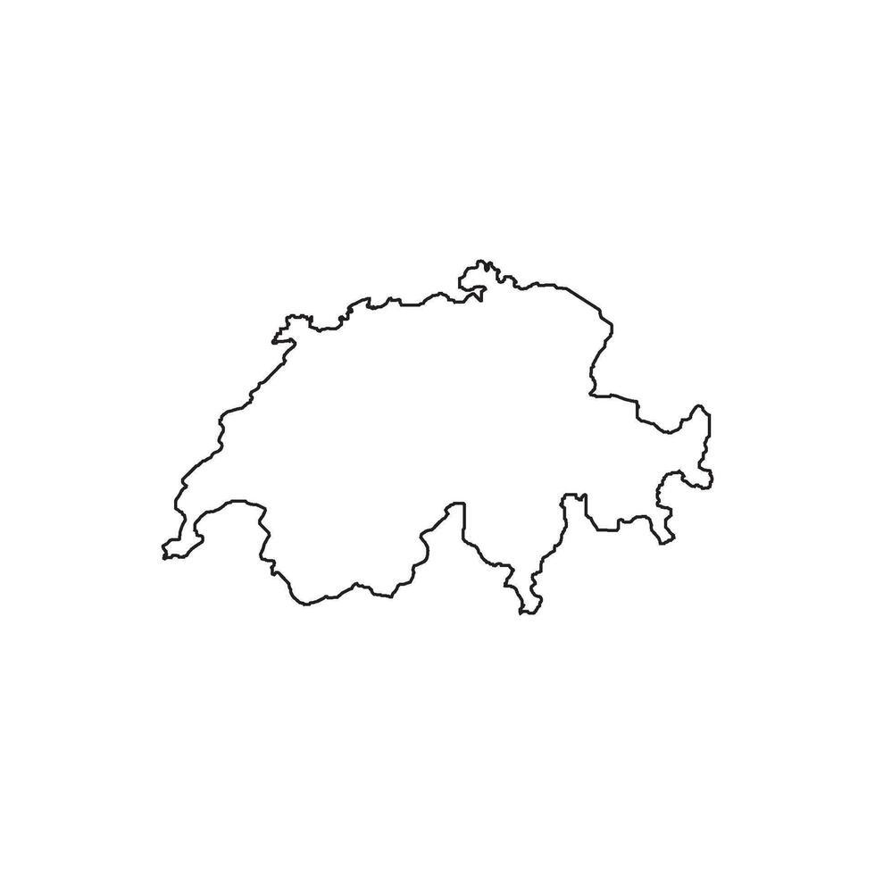 Switzerland map icon vector