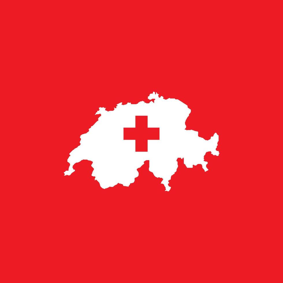 Switzerland map icon vector