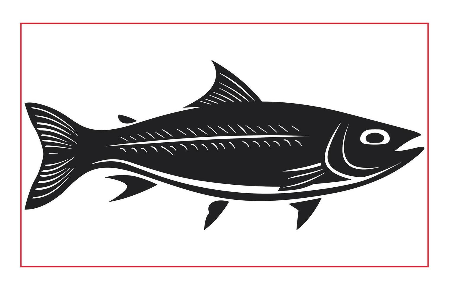 Herring Fish silhouette illustration, Silhouette of Herring Fish clip art vector