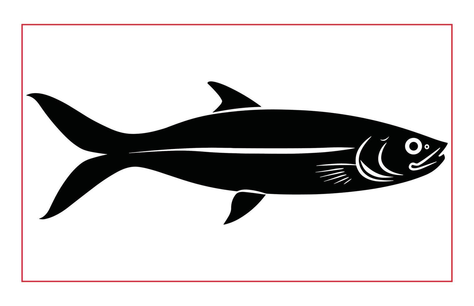 Herring Fish silhouette illustration, Silhouette of Herring Fish clip art vector