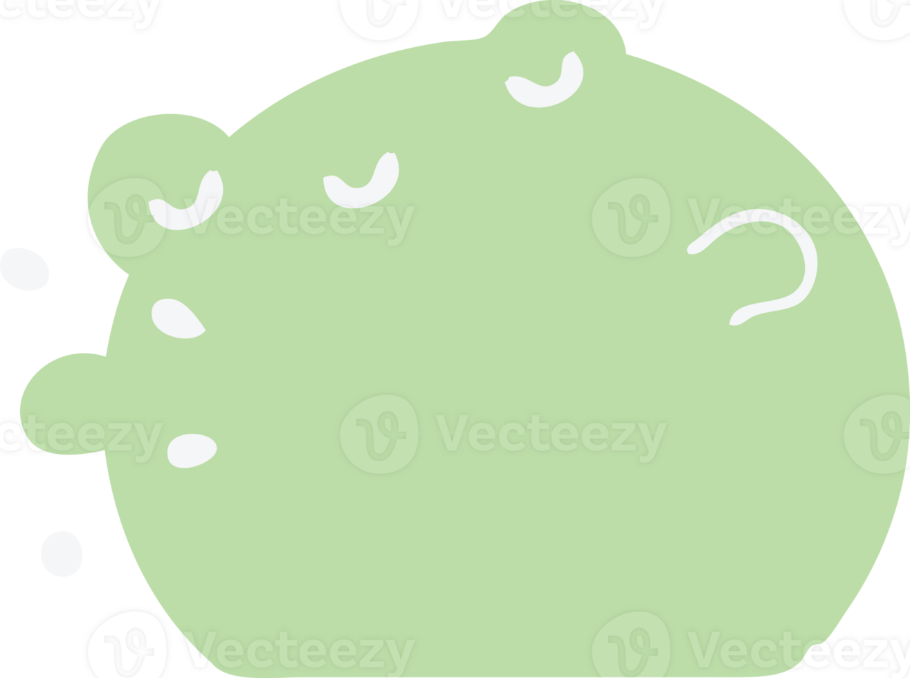 a green monster with eyes and a nose png