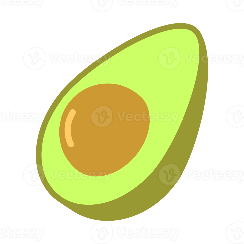 a cartoon avocado drawing png