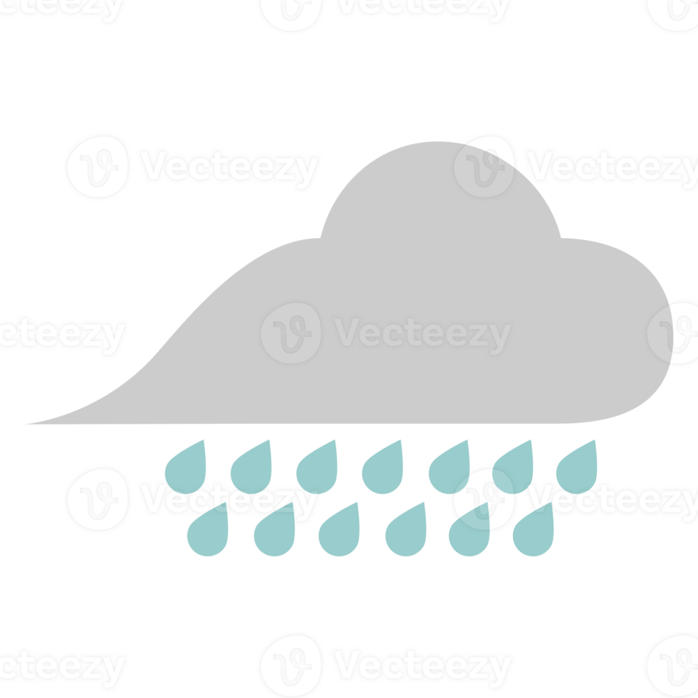 a cartoon rain cloud icon png
