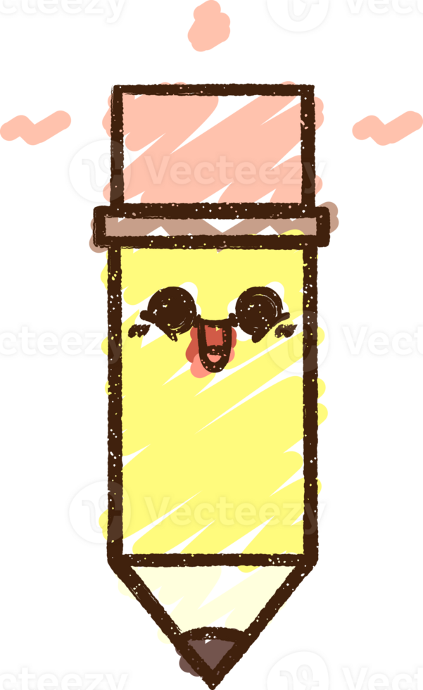 a pencil with a hat on it, with a smile face png