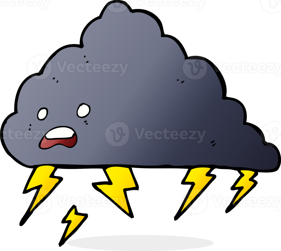 cartoon thundercloud drawing png
