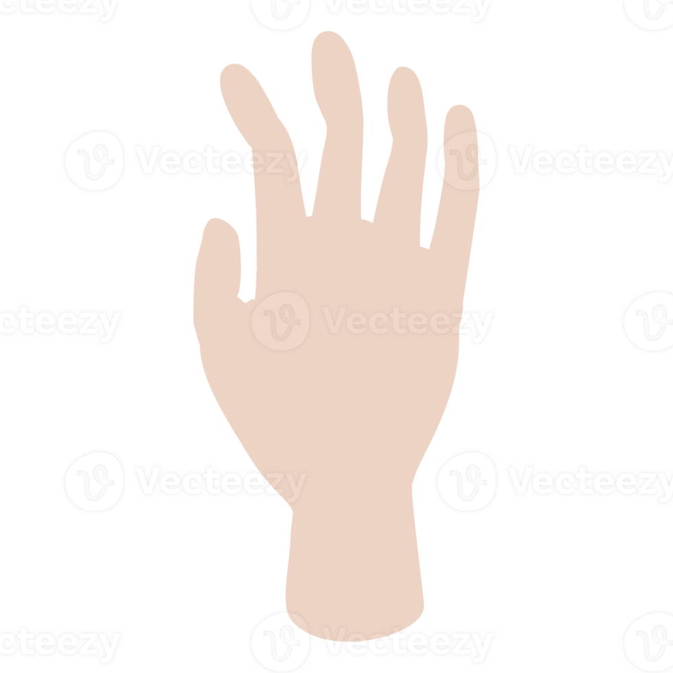 waving hand drawing png