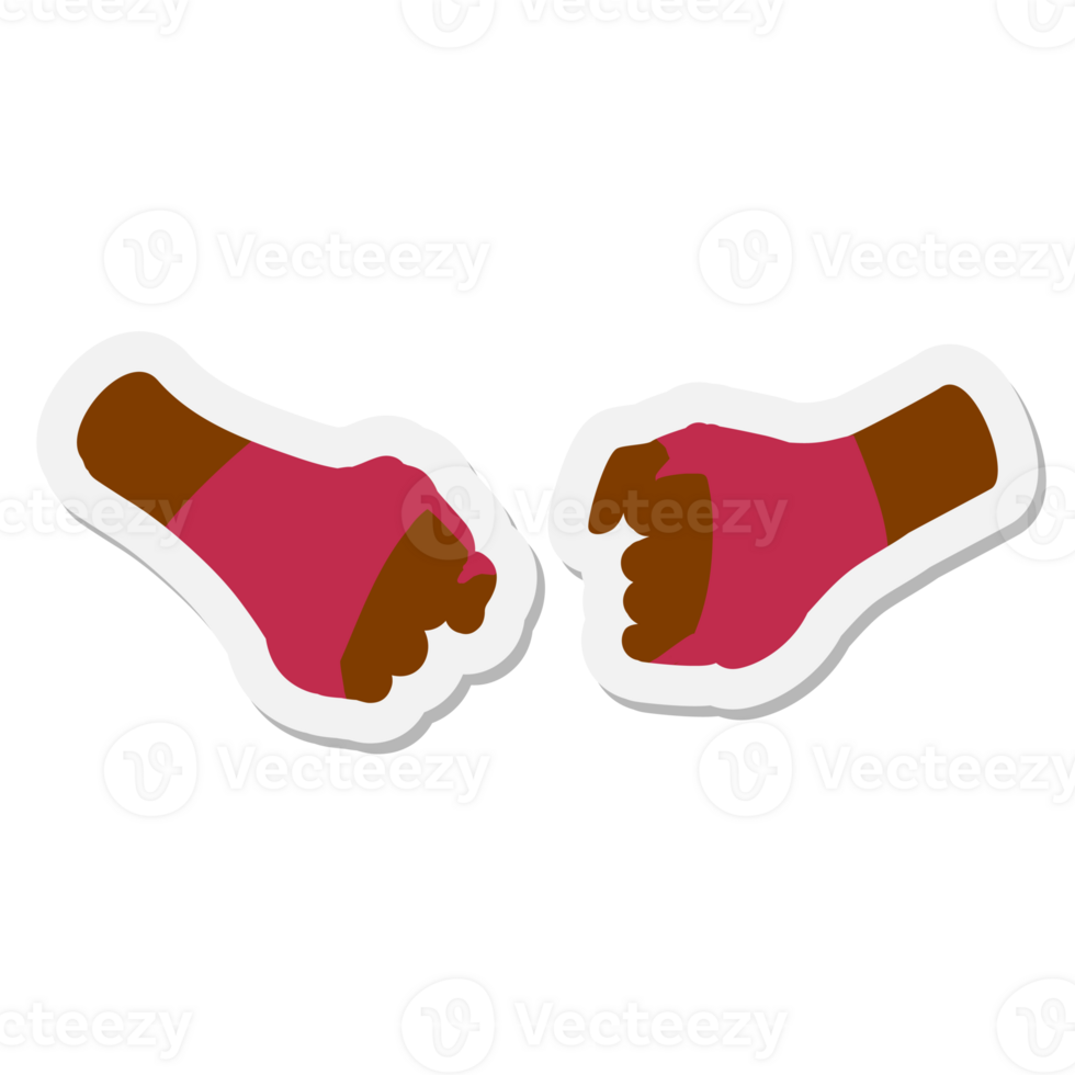 two hands with boxing gloves on a white background png