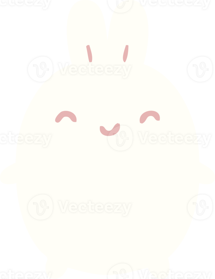 a cute bunny with a smile on its face png