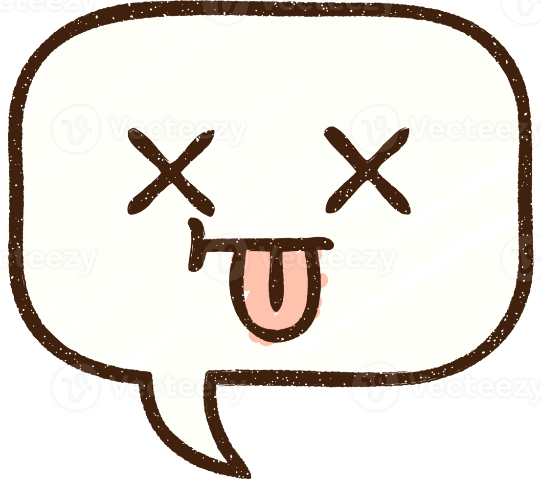 cartoon speech bubble with a tongue png